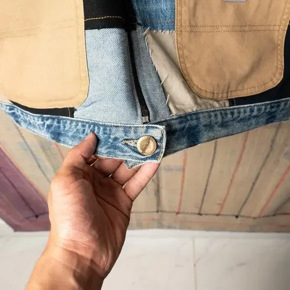 Custom upcycled patchwork carhartt chore jacket - Picture 5 of 8